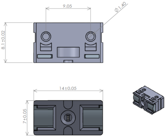 迷你微型條碼掃描器引擎模組尺寸 Mini Barcode Scanner engine dimension